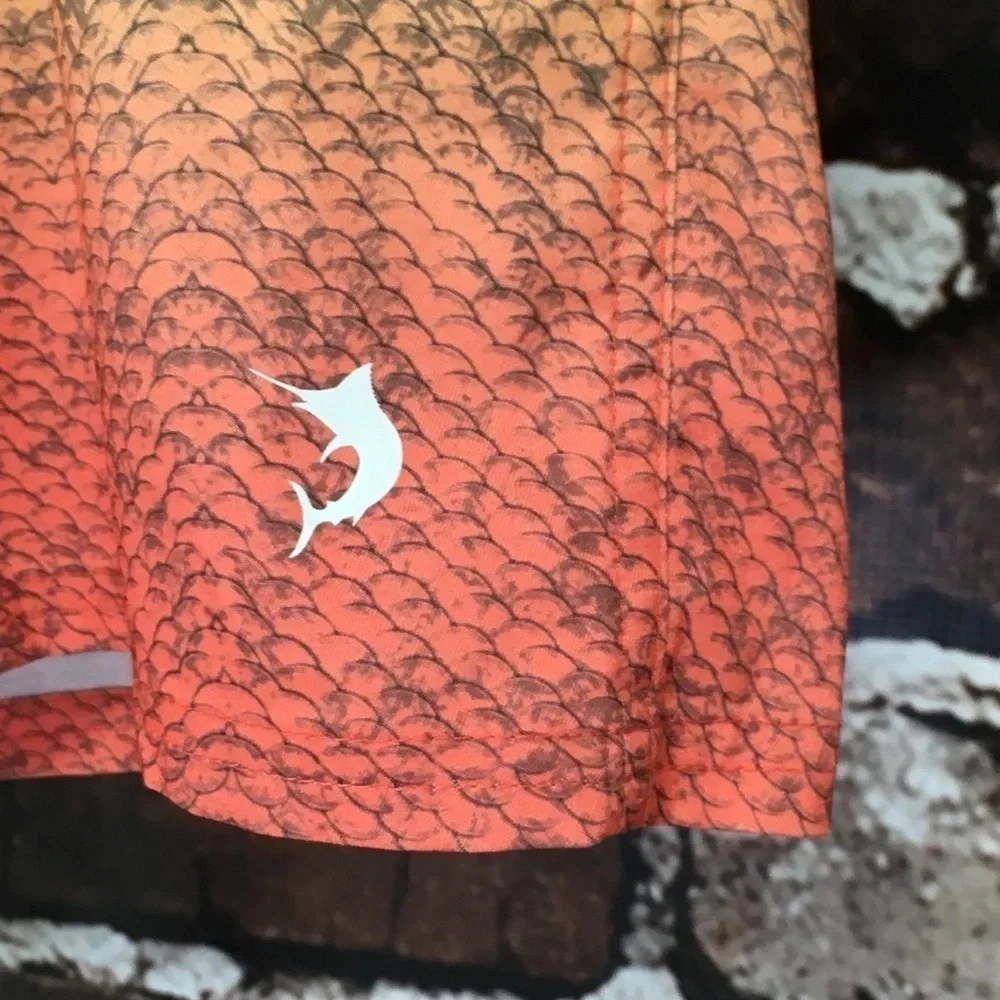 Reel Legends Swimsuit Orange Board Shorts Pocket XL